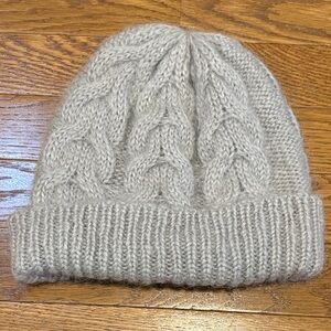 COS | Knit Knitted Beanie Hat Tan Brown One Size OS Winter Warm